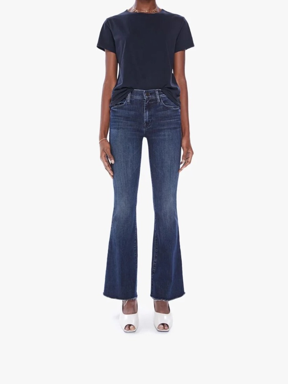 MOTHER The Weekender Fray Mint Condition Flared Jeans Size 23
